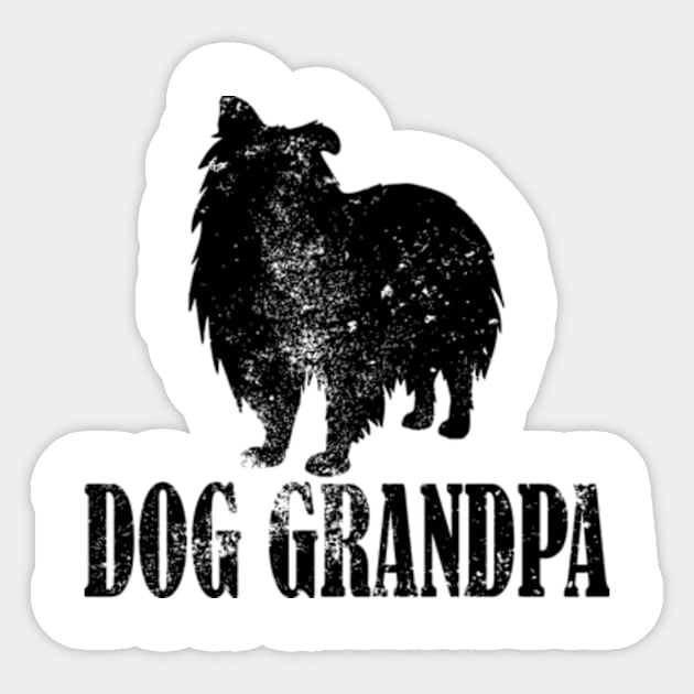 Sheltie Dog Grandpa Sticker by AstridLdenOs